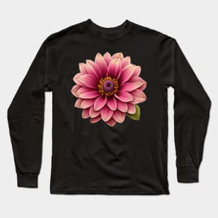 Pink Dahlia Long Sleeve T-Shirt